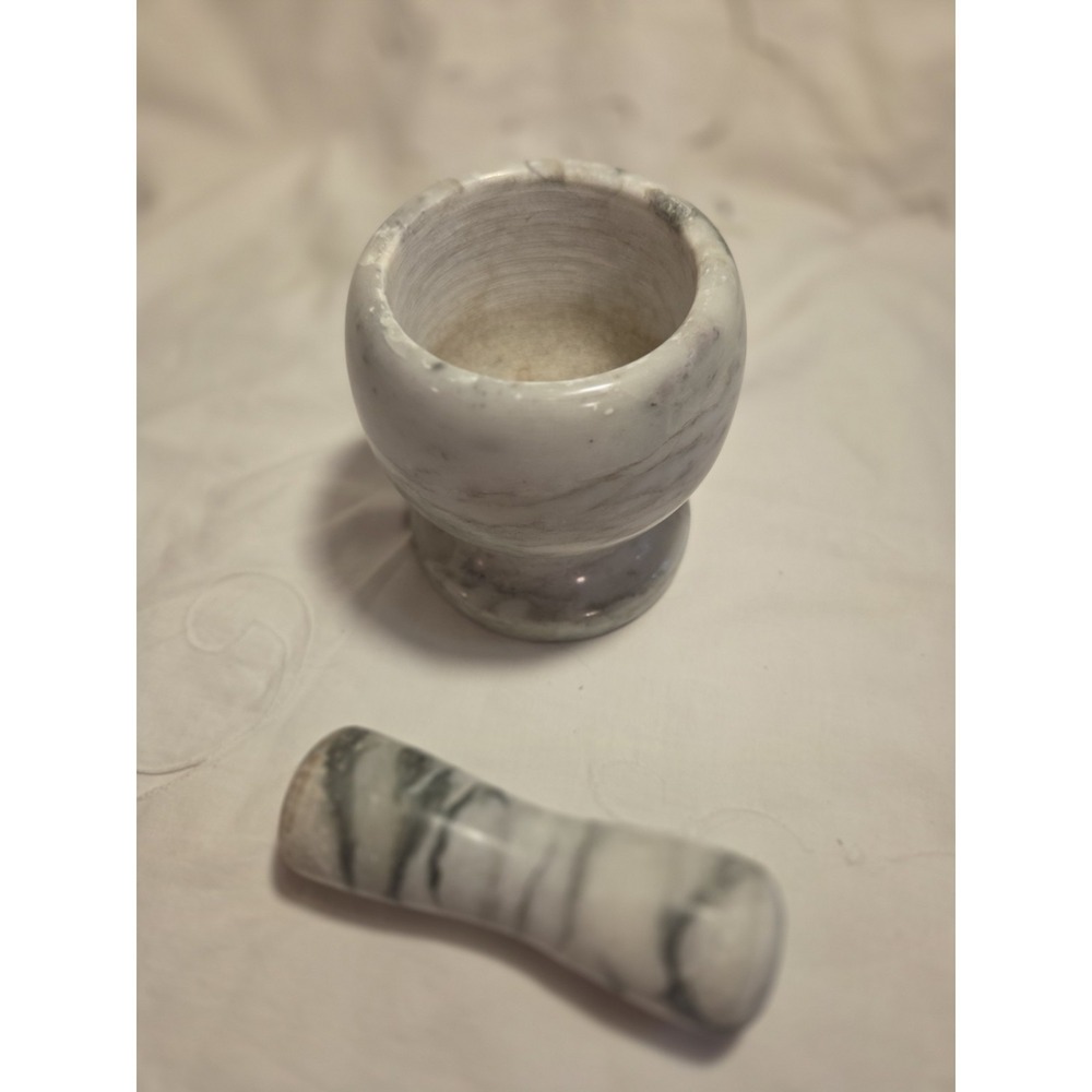 White Marble Mortar & Pestle Set